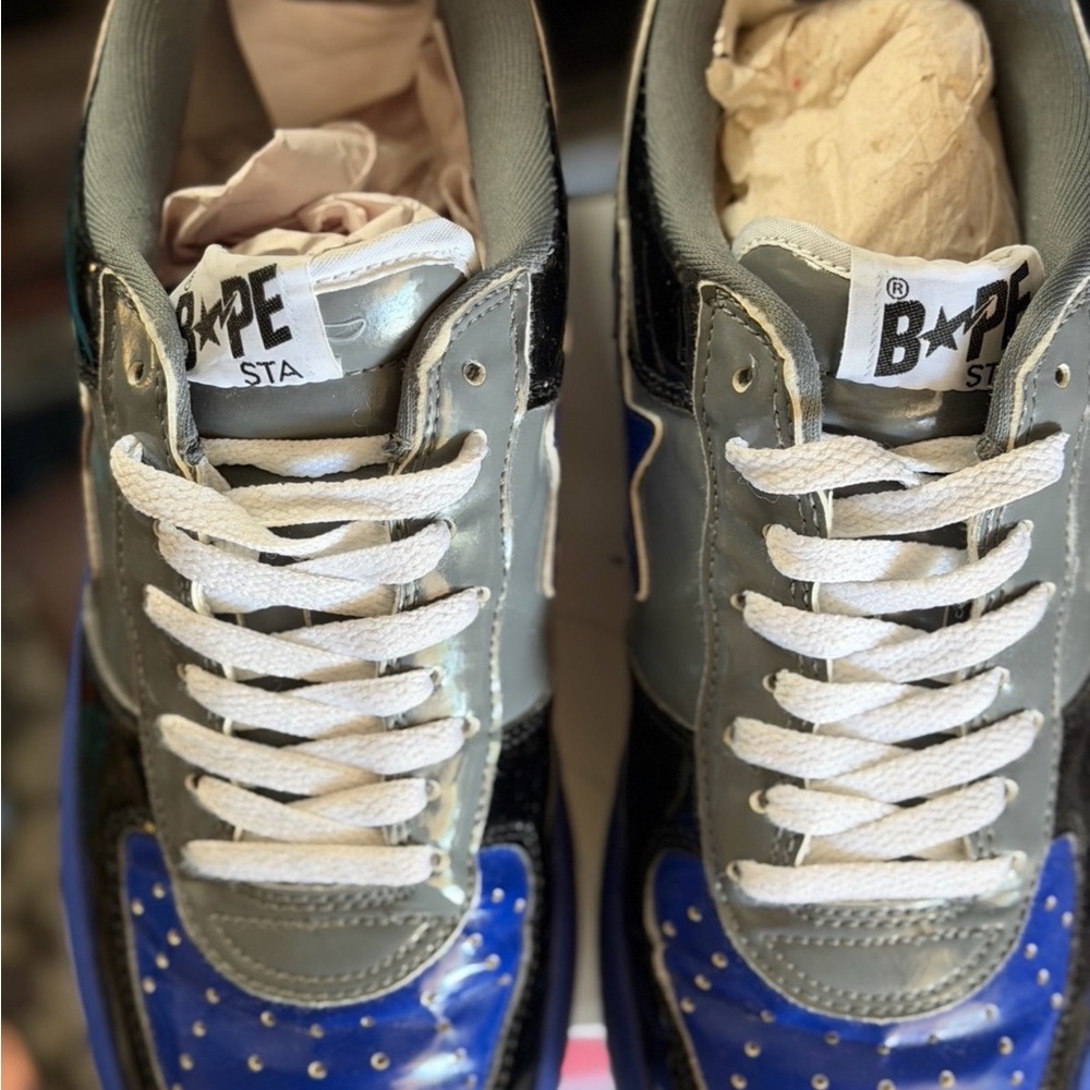 Bape STA Blue and Black Sneakers